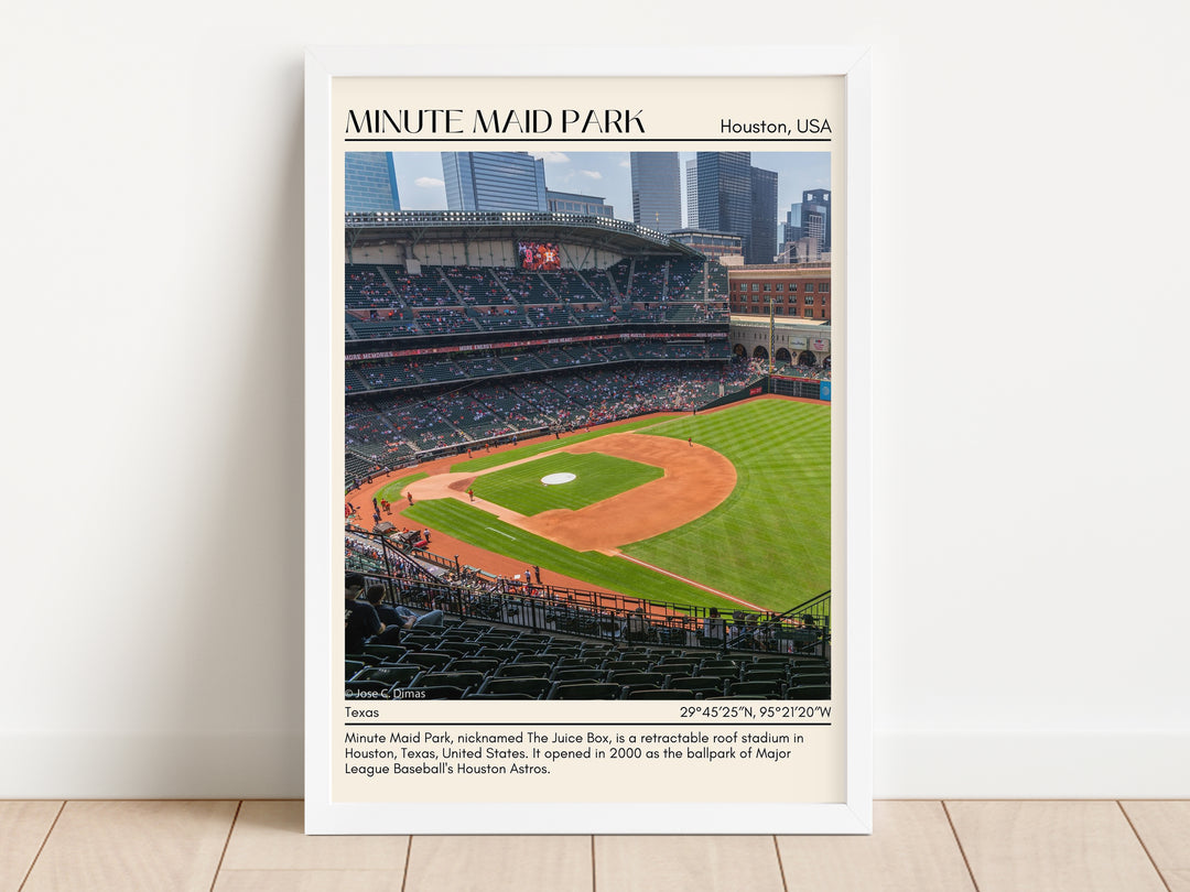 Minute Maid Park Stadium Baseball Minimal Wall Art