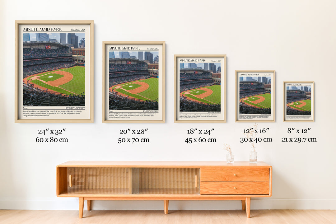 Minute Maid Park Stadium Baseball Minimal Wall Art