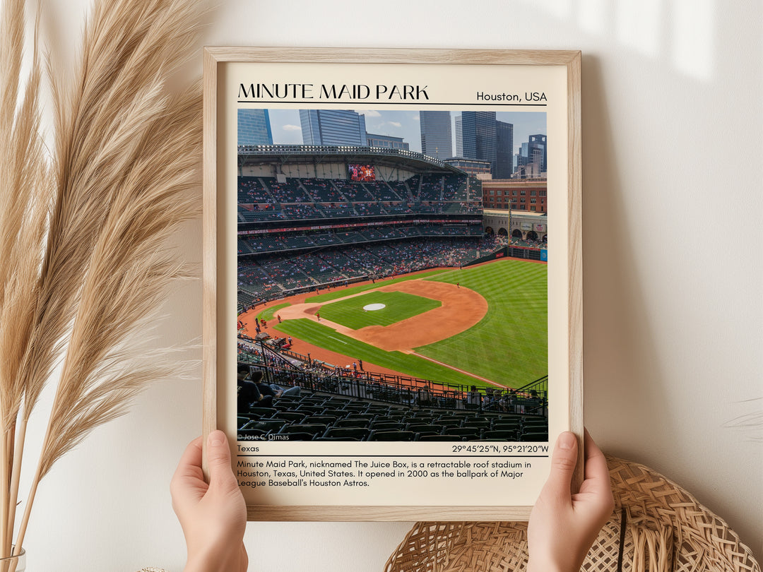 Minute Maid Park Stadium Baseball Minimal Wall Art