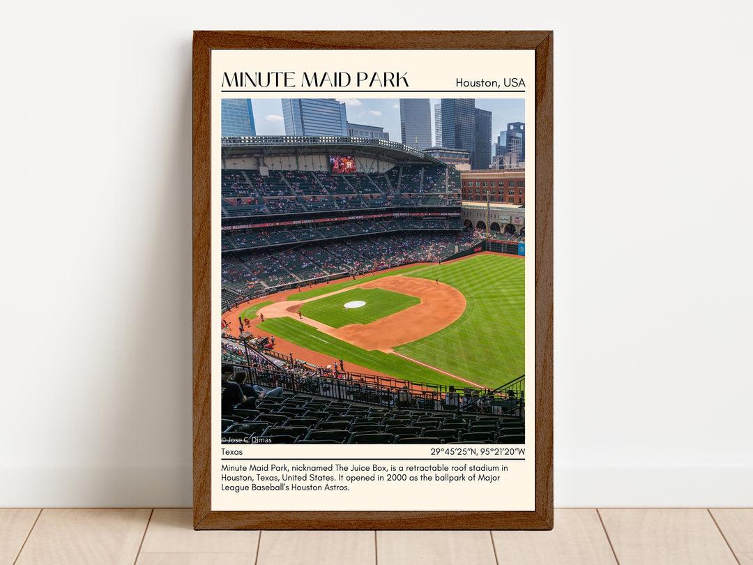 Minute Maid Park Stadium Baseball Minimal Wall Art