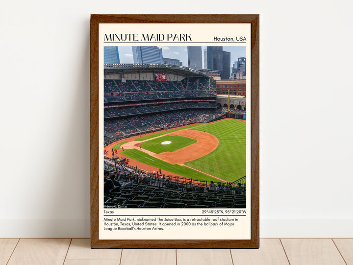 Minute Maid Park Stadium Baseball Minimal Wall Art