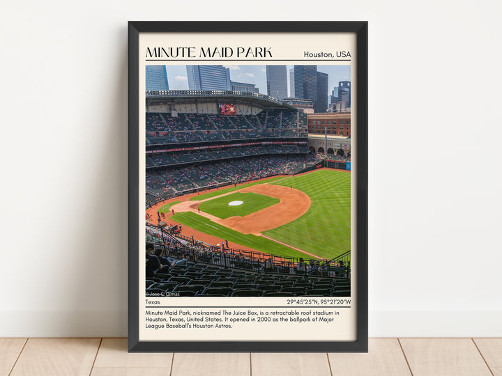 Minute Maid Park Stadium Baseball Minimal Wall Art