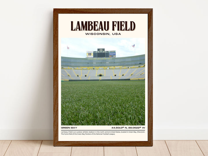 Lambeau Field Stadium Football Retro Wall Art