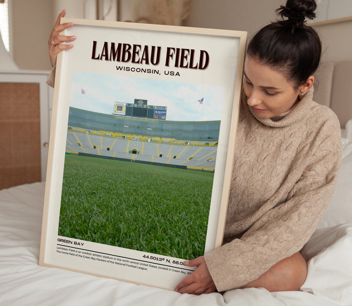 Lambeau Field Stadium Football Retro Wall Art