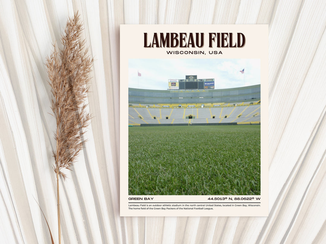 Lambeau Field Stadium Football Retro Wall Art