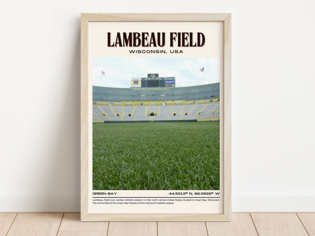 Lambeau Field Stadium Football Retro Wall Art