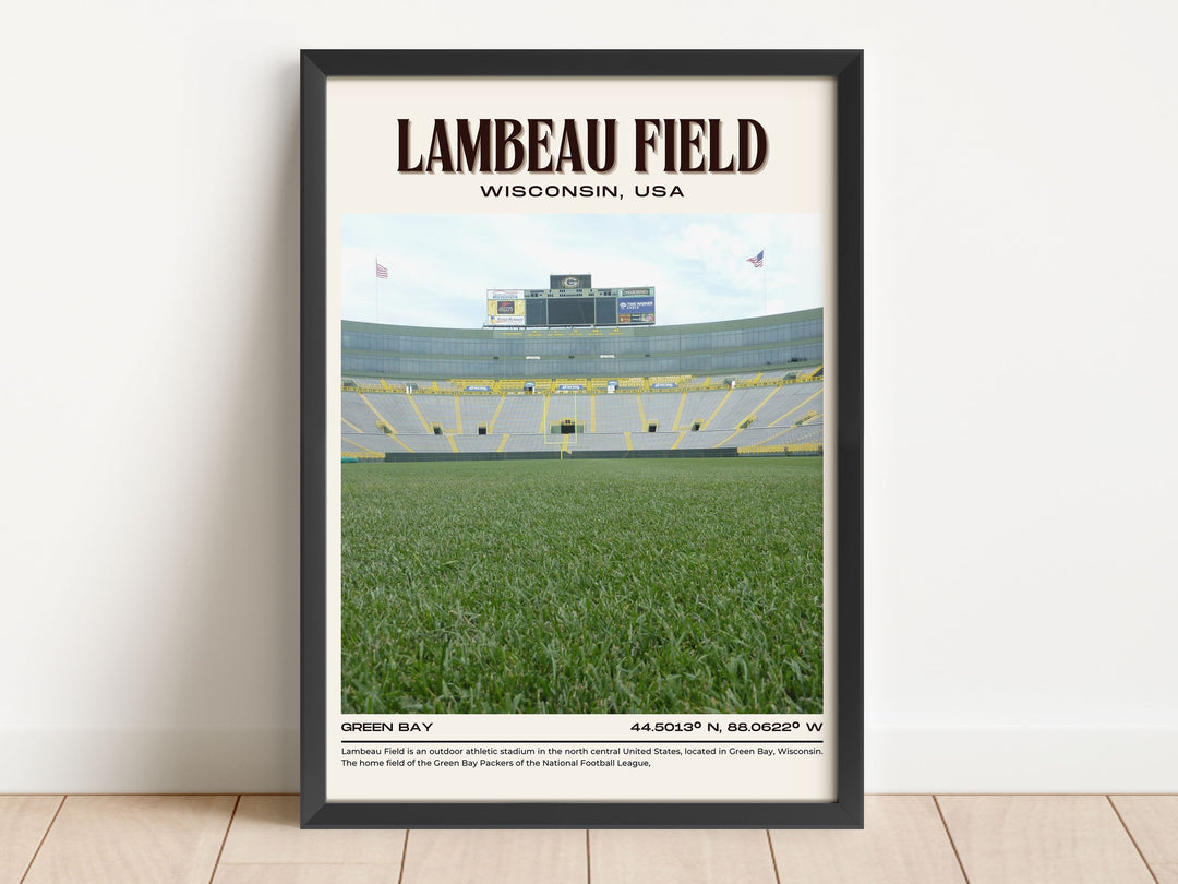 Lambeau Field Stadium Football Retro Wall Art