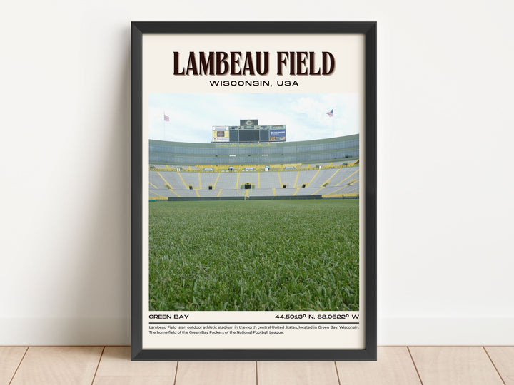 Lambeau Field Stadium Football Retro Wall Art