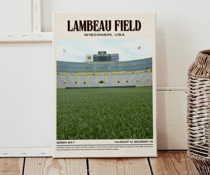 Lambeau Field Stadium Football Retro Wall Art