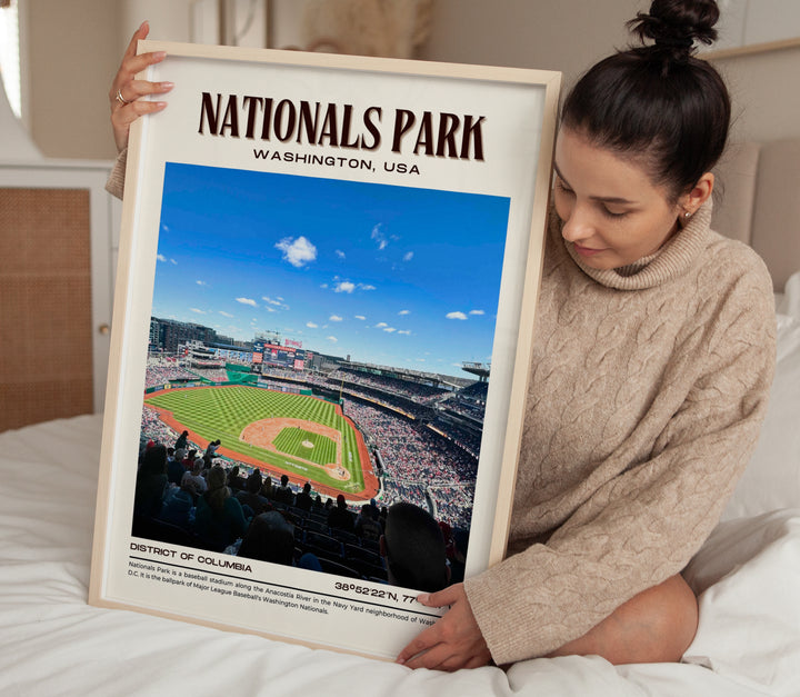 Nationals Park Stadium Baseball Retro Wall Art