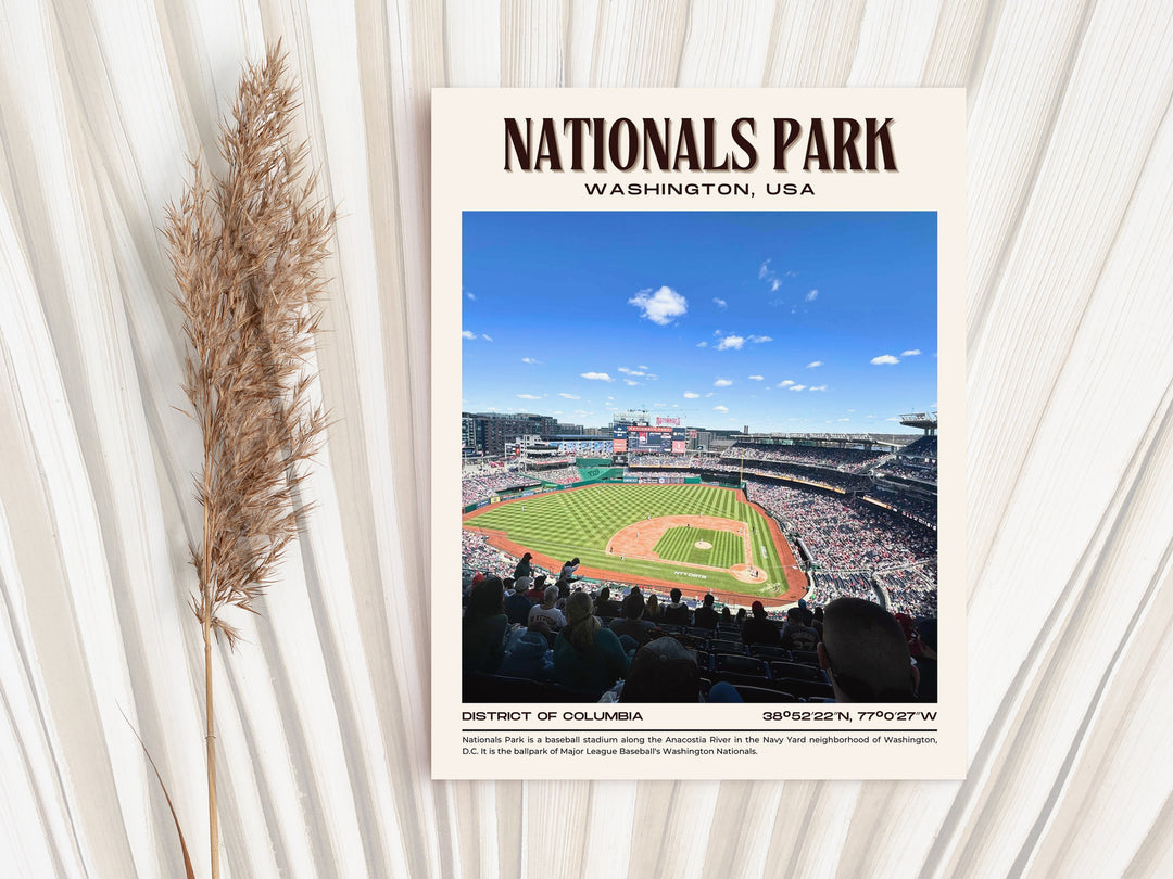 Nationals Park Stadium Baseball Retro Wall Art