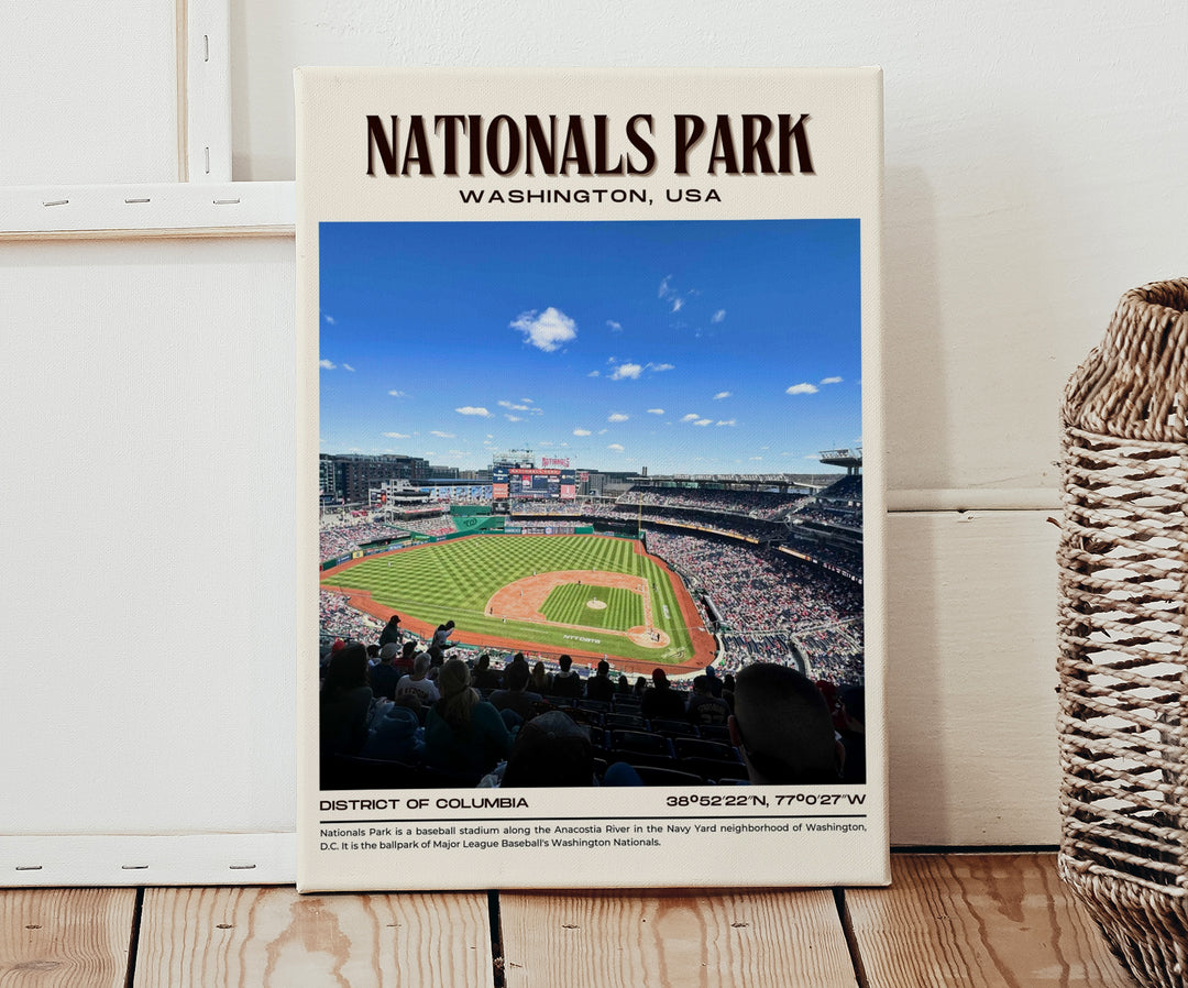 Nationals Park Stadium Baseball Retro Wall Art