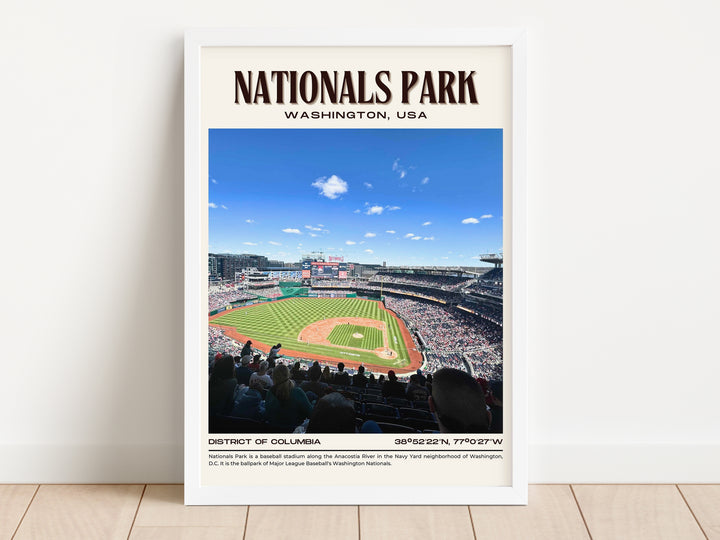 Nationals Park Stadium Baseball Retro Wall Art