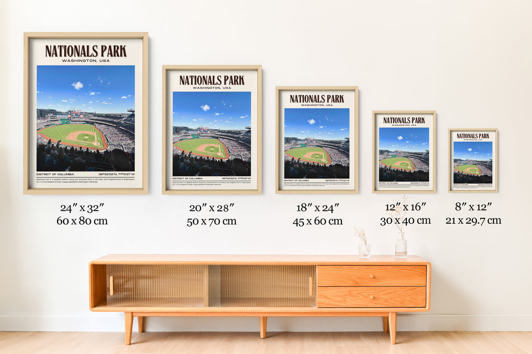 Nationals Park Stadium Baseball Retro Wall Art