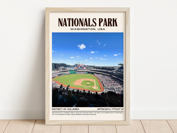 Nationals Park Stadium Baseball Retro Wall Art