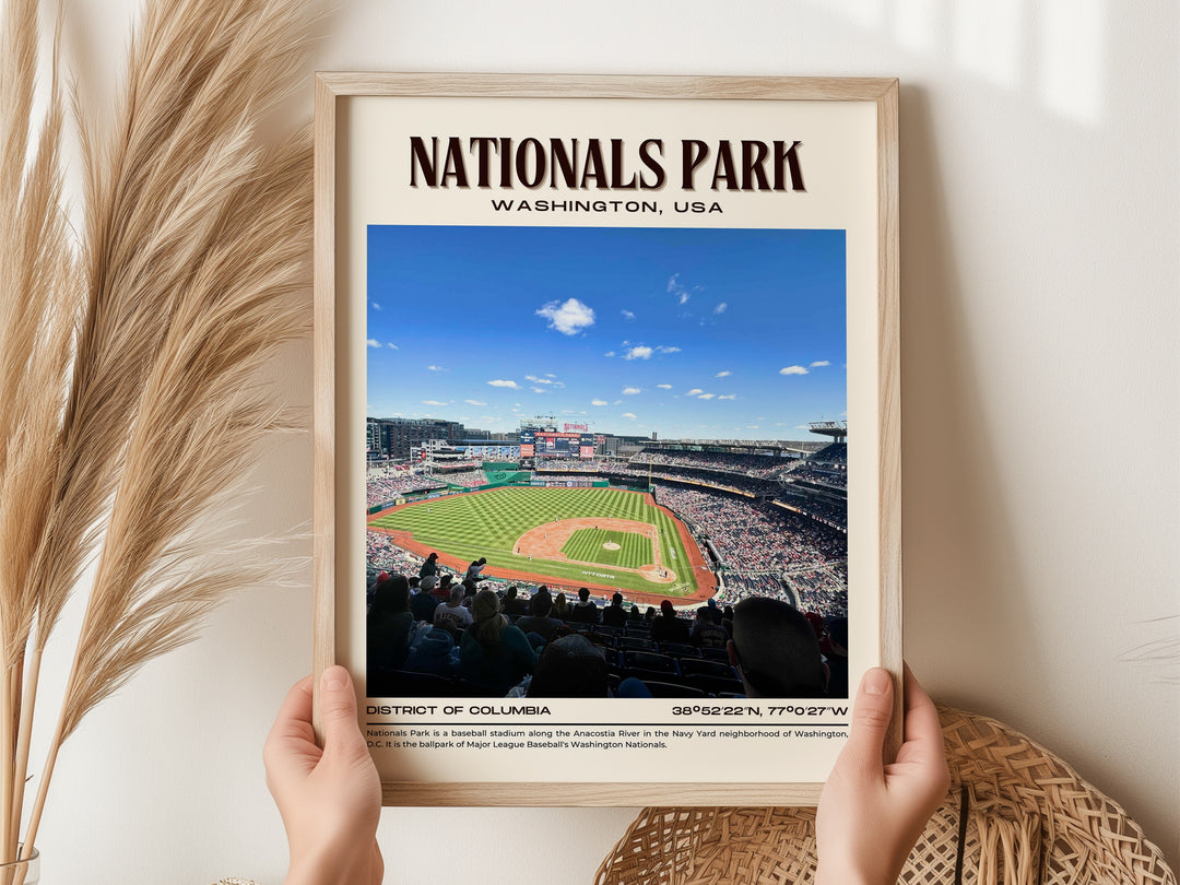 Nationals Park Stadium Baseball Retro Wall Art