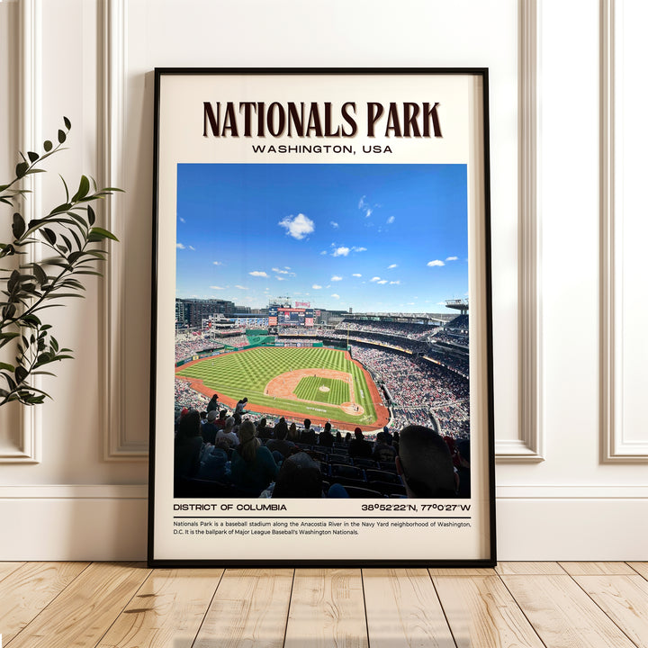 Nationals Park Stadium Baseball Retro Wall Art