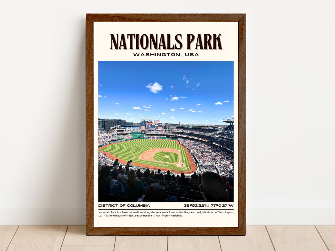 Nationals Park Stadium Baseball Retro Wall Art