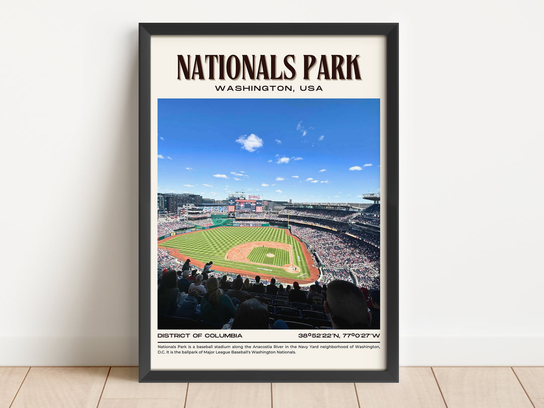 Nationals Park Stadium Baseball Retro Wall Art