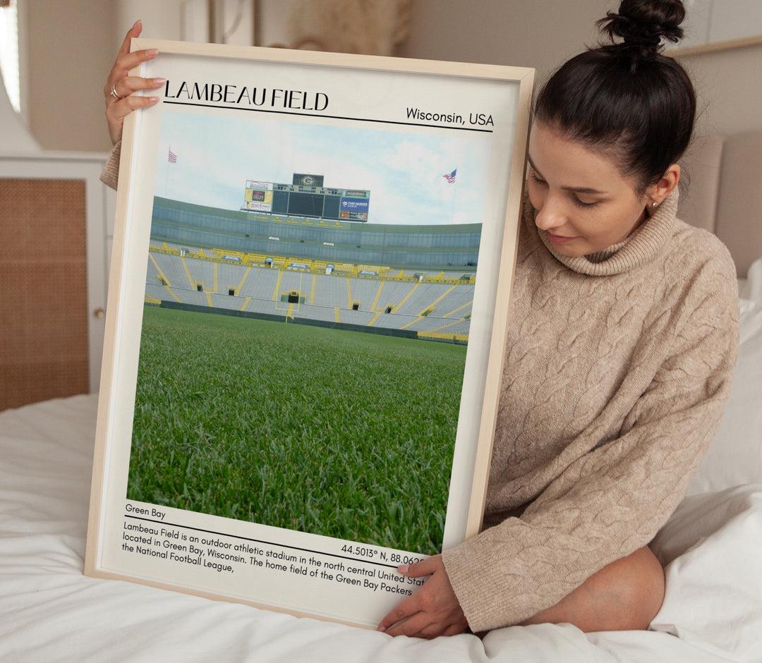 Lambeau Field Stadium Football Minimal Wall Art