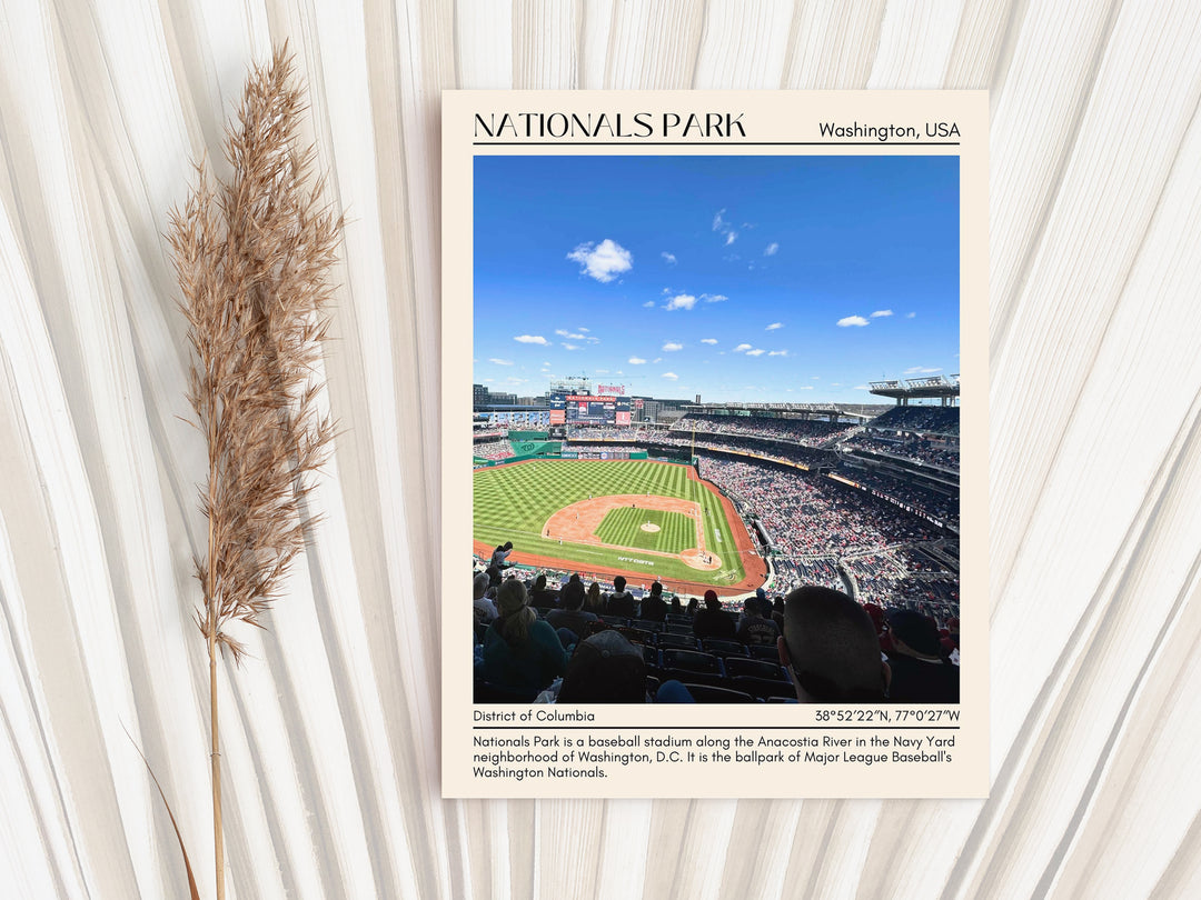 Nationals Park Stadium Baseball Minimal Wall Art