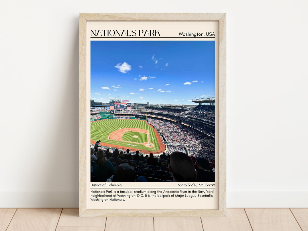 Nationals Park Stadium Baseball Minimal Wall Art