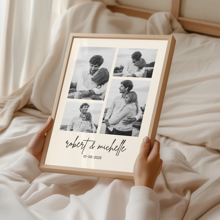 Wedding Photo Collage Invitation, Couple Photo, Modern Wedding, Minimalist Wedding TW211. UM