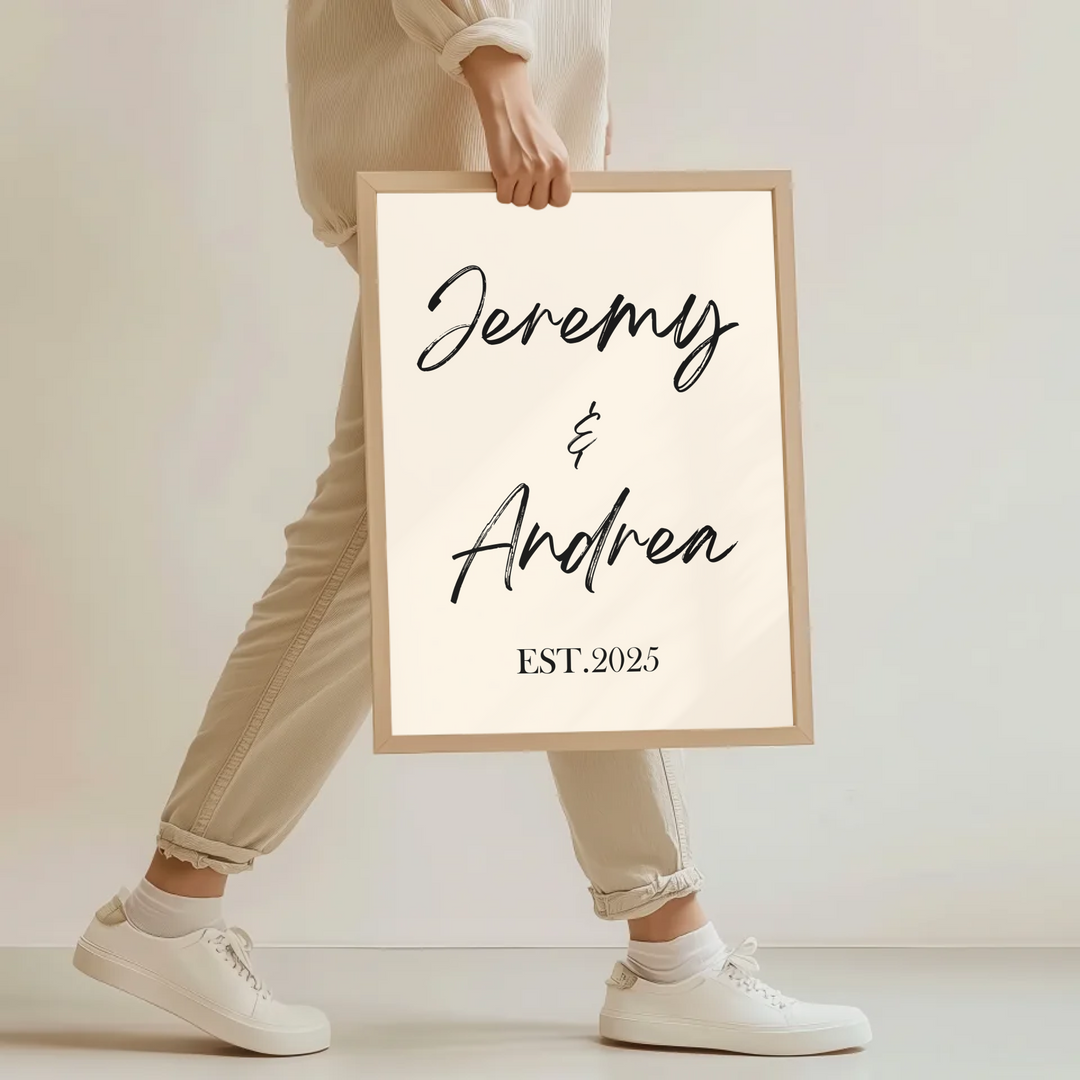 Personalised Couples Print, Personalised Name Print, Personalised Gift Print, Wall Art Home Trend, Wedding Anniversary Gift, Valentines Gift TW106. UM