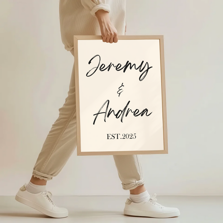 Personalised Couples Print, Personalised Name Print, Personalised Gift Print, Wall Art Home Trend, Wedding Anniversary Gift, Valentines Gift TW106. UM