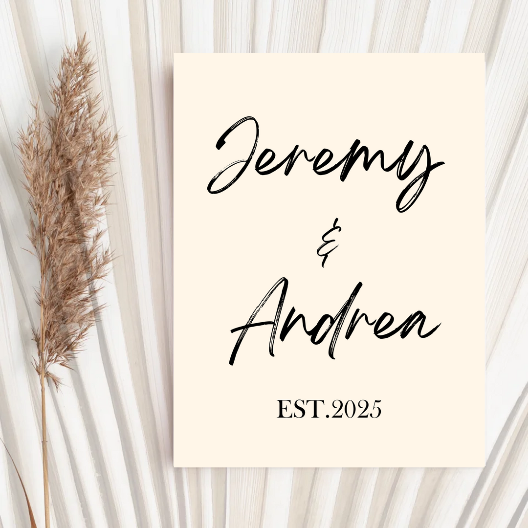 Personalised Couples Print, Personalised Name Print, Personalised Gift Print, Wall Art Home Trend, Wedding Anniversary Gift, Valentines Gift TW106. UM