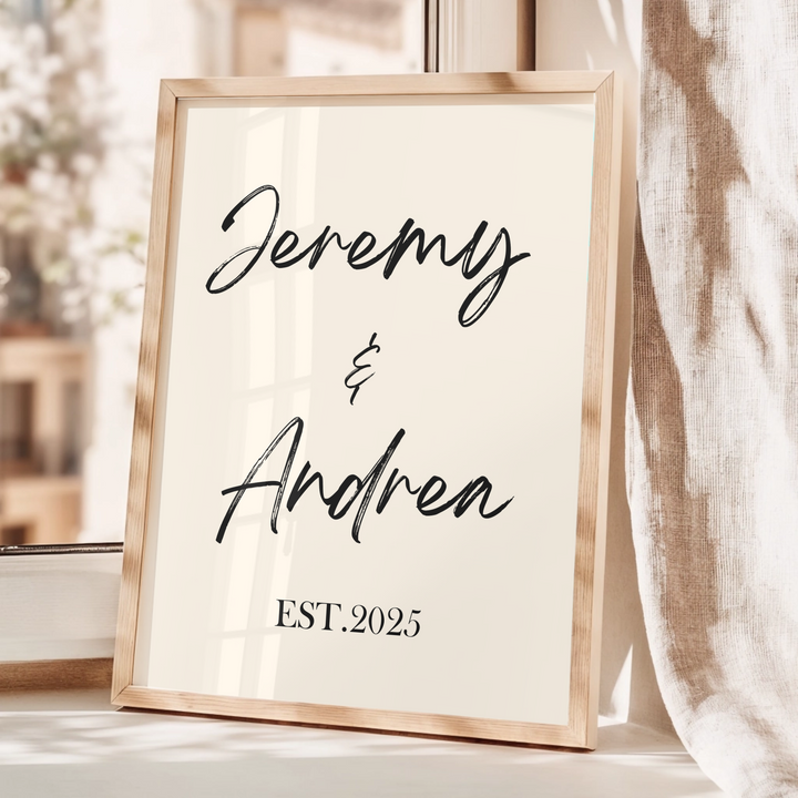 Personalised Couples Print, Personalised Name Print, Personalised Gift Print, Wall Art Home Trend, Wedding Anniversary Gift, Valentines Gift TW106. UM