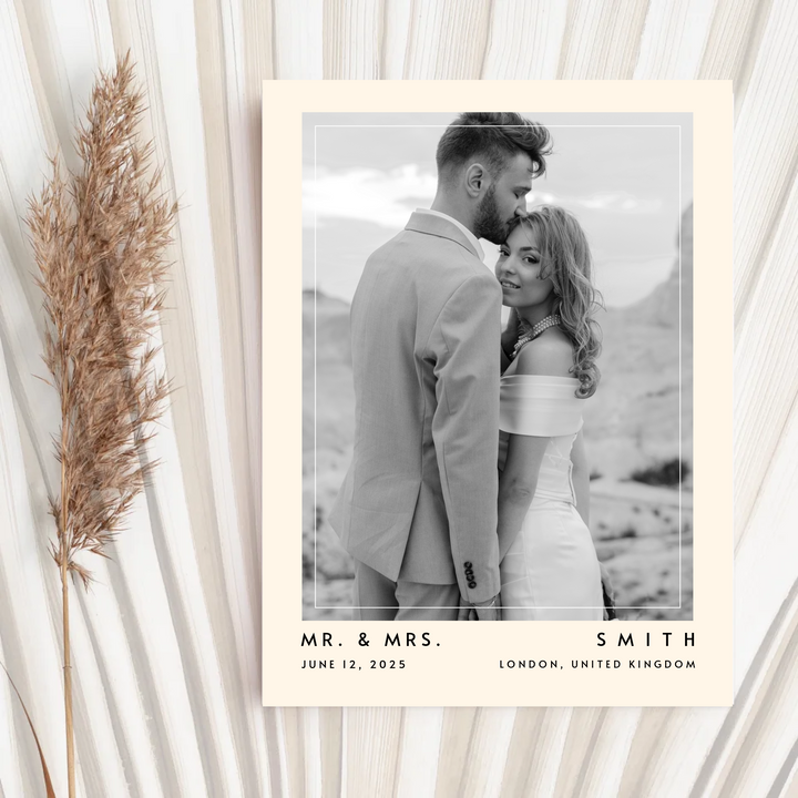 Wedding Photo Print, Personalized Wedding Photo Gift, 1st Anniversary Gift For Him or Her, Wedding Gift for Couple, Custom photo Poster TW339. An
