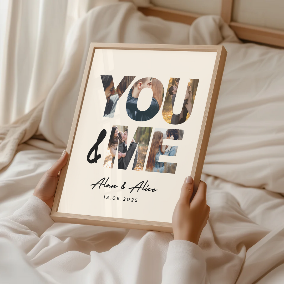 Personalised Photo Collage, Print Personalised Gift, Gift for Boyfriend, Valentines Day Gift for Him, Gift for Her Anniversary, Gifts Photo TW100. An