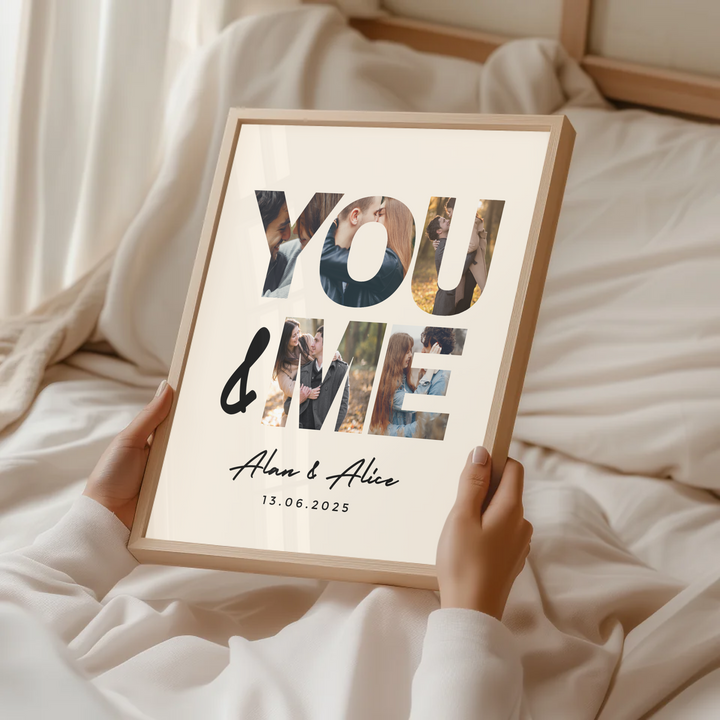 Personalised Photo Collage, Print Personalised Gift, Gift for Boyfriend, Valentines Day Gift for Him, Gift for Her Anniversary, Gifts Photo TW100. An