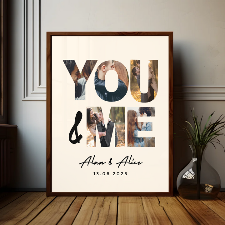 Personalised Photo Collage, Print Personalised Gift, Gift for Boyfriend, Valentines Day Gift for Him, Gift for Her Anniversary, Gifts Photo TW100. An