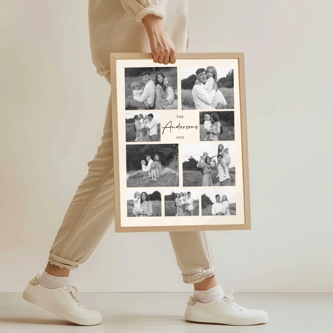 Family Photo Collage, Family Collage Wall Art, Custom Photo TW482. An