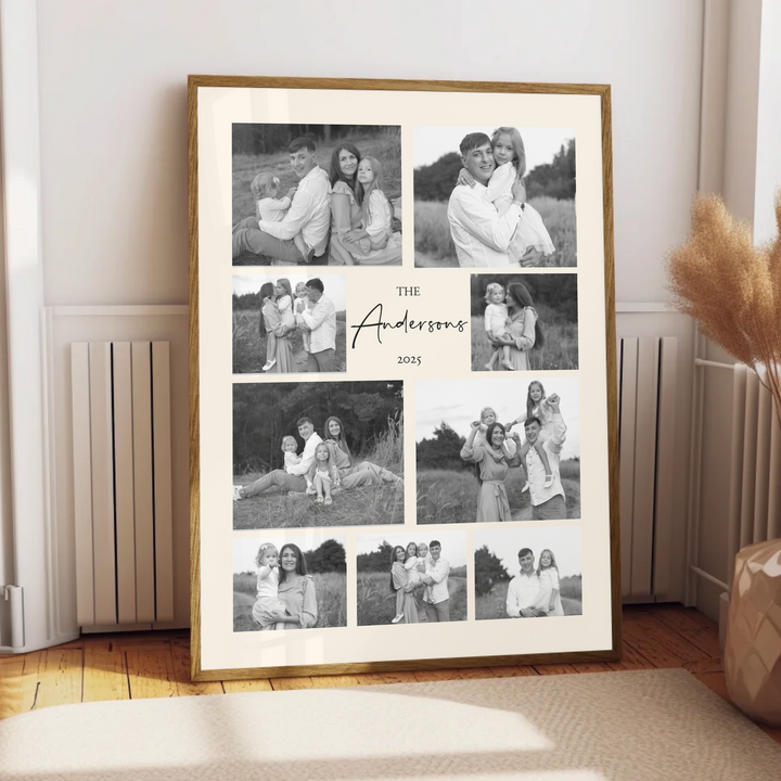 Family Photo Collage, Family Collage Wall Art, Custom Photo TW482. An