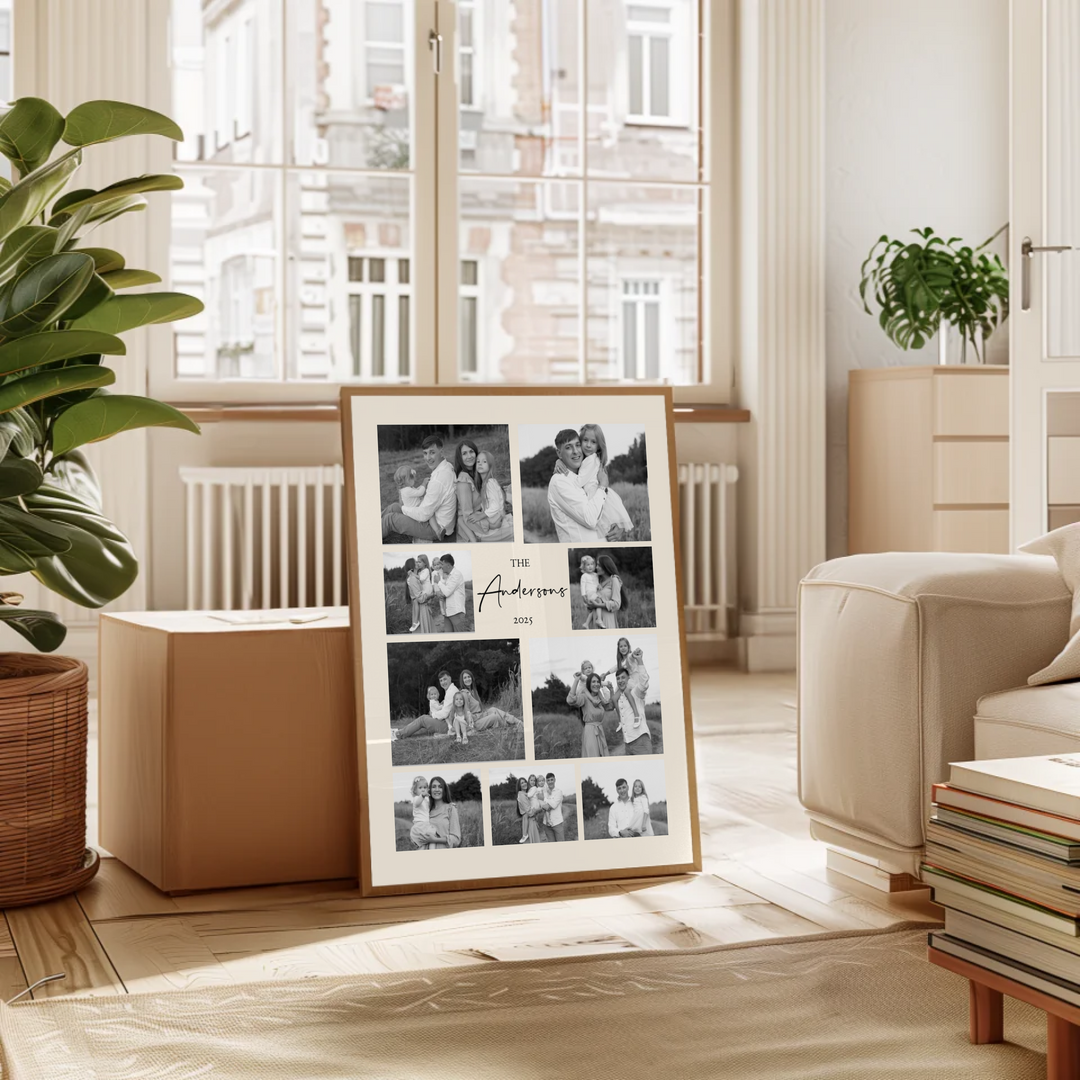 Family Photo Collage, Family Collage Wall Art, Custom Photo TW482. An
