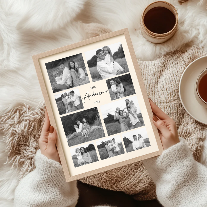 Family Photo Collage, Family Collage Wall Art, Custom Photo TW482. An