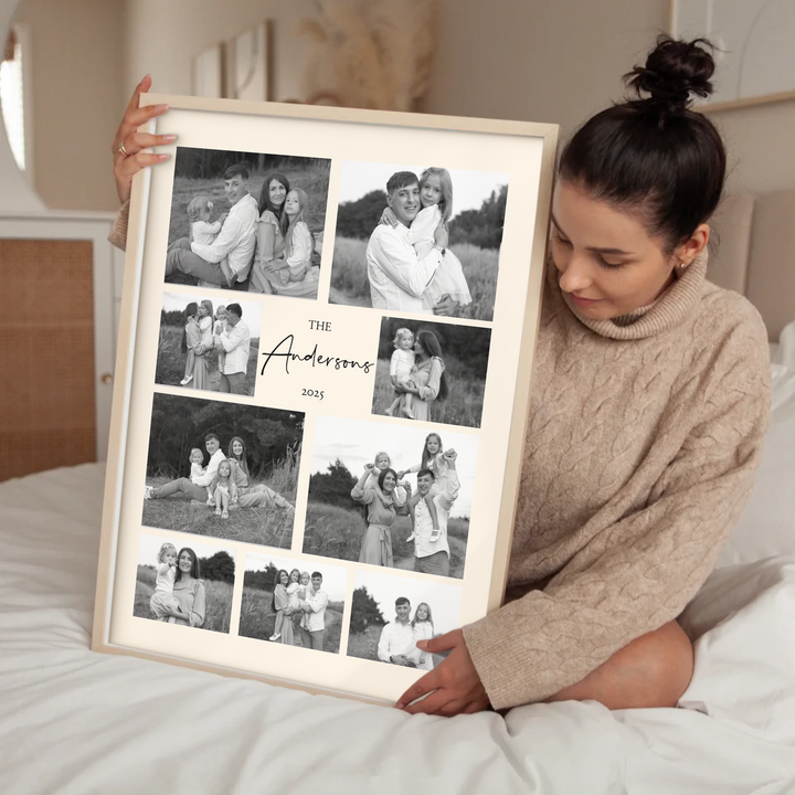 Family Photo Collage, Family Collage Wall Art, Custom Photo TW482. An