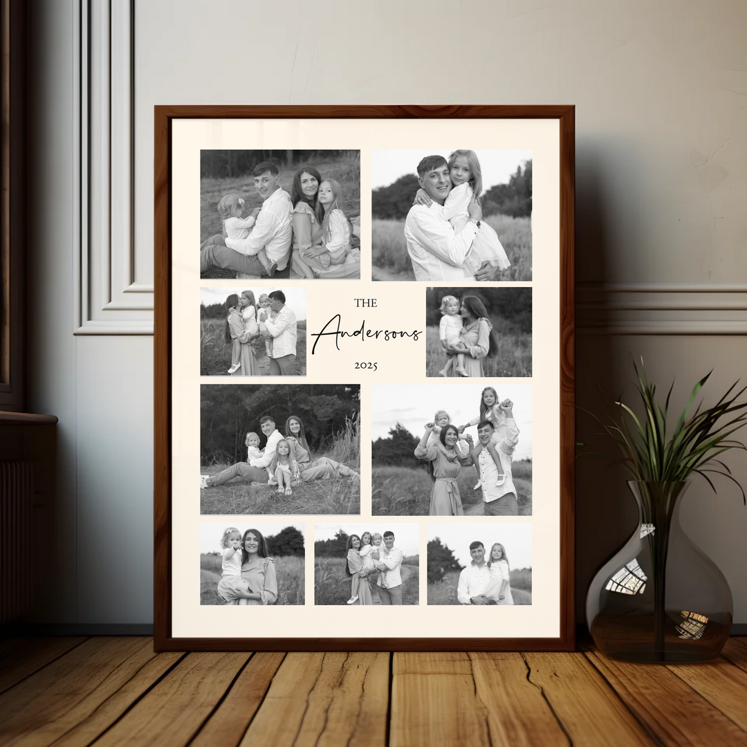 Family Photo Collage, Family Collage Wall Art, Custom Photo TW482. An