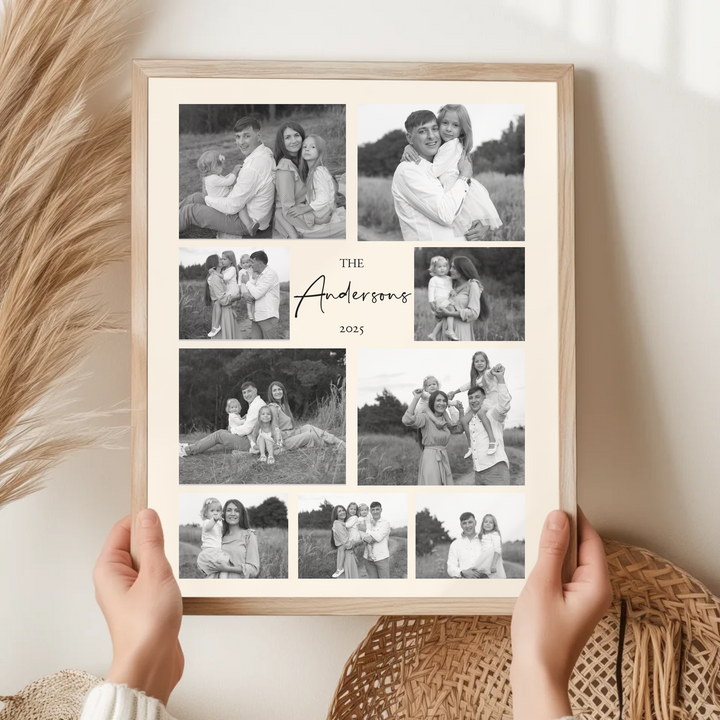 Family Photo Collage, Family Collage Wall Art, Custom Photo TW482. An