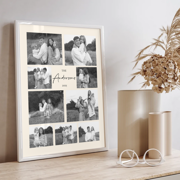 Family Photo Collage, Family Collage Wall Art, Custom Photo TW482. An