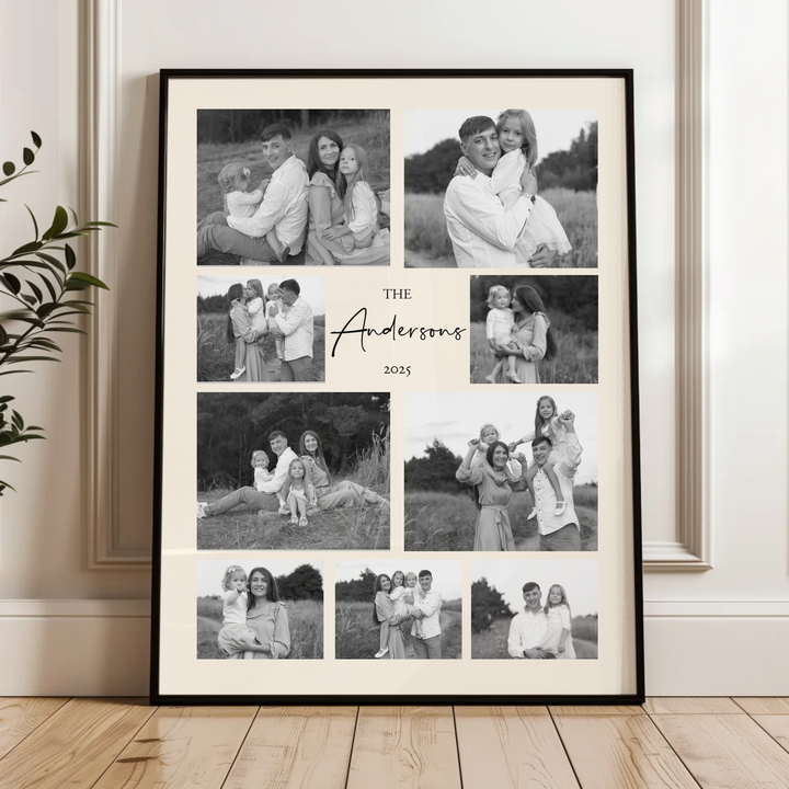 Family Photo Collage, Family Collage Wall Art, Custom Photo TW482. An