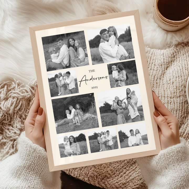 Family Photo Collage, Family Collage Wall Art, Custom Photo TW482. An