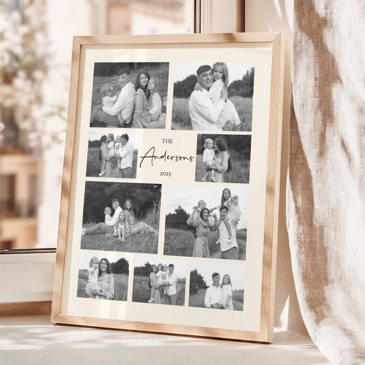 Family Photo Collage, Family Collage Wall Art, Custom Photo TW482. An