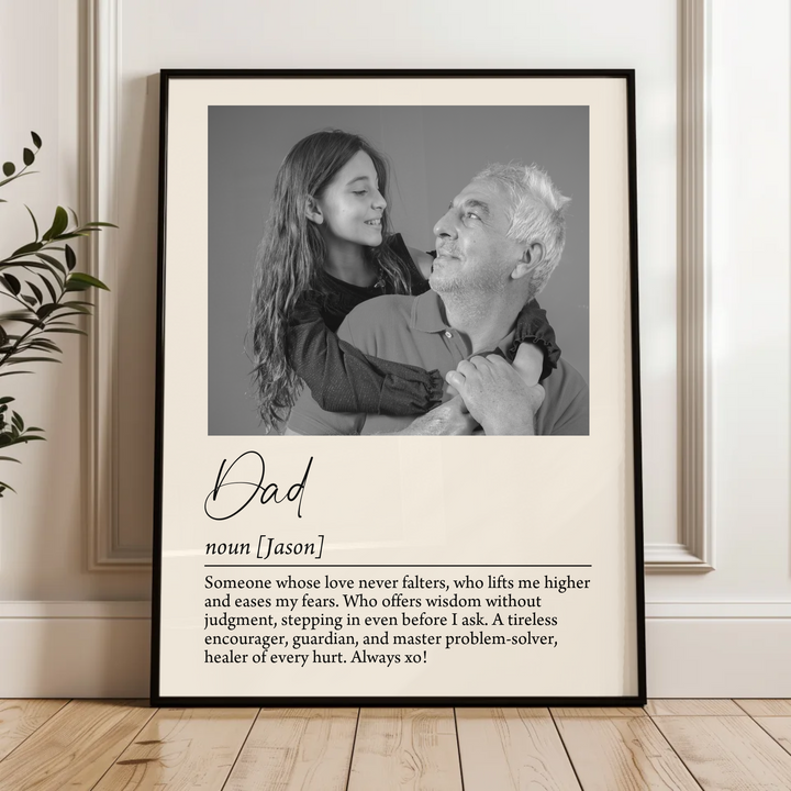 Dad Definition Print, Father's day gift, Dad Birthday, Dad Gift, Gift for Dad, Dad Wall art, Definition print, Best Dad Ever TW13 An