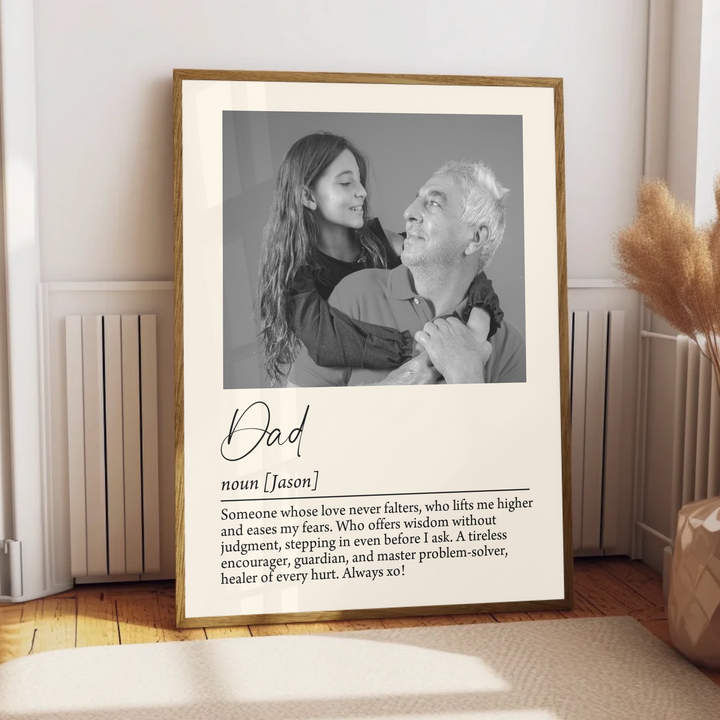 Dad Definition Print, Father's day gift, Dad Birthday, Dad Gift, Gift for Dad, Dad Wall art, Definition print, Best Dad Ever TW13 An
