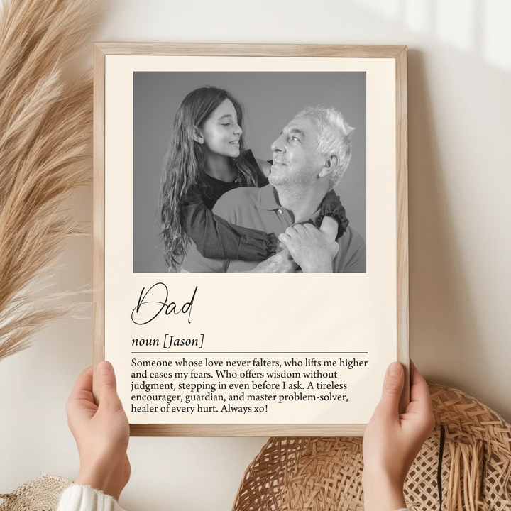 Dad Definition Print, Father's day gift, Dad Birthday, Dad Gift, Gift for Dad, Dad Wall art, Definition print, Best Dad Ever TW13 An