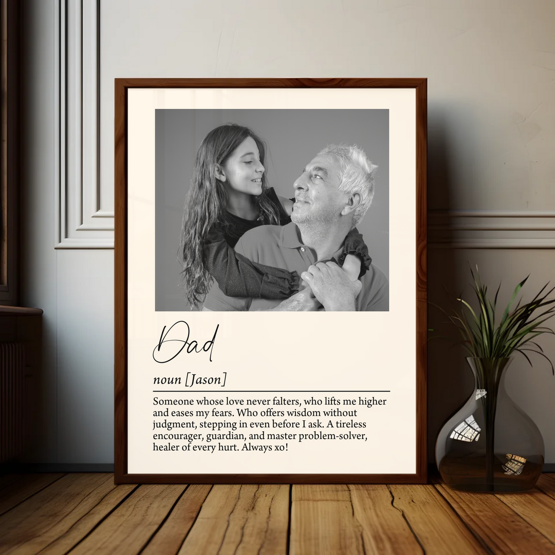 Dad Definition Print, Father's day gift, Dad Birthday, Dad Gift, Gift for Dad, Dad Wall art, Definition print, Best Dad Ever TW13 An